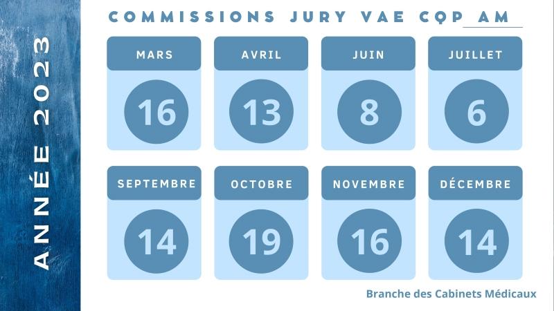 Calendrier Commissions Jury VAE CQP AM